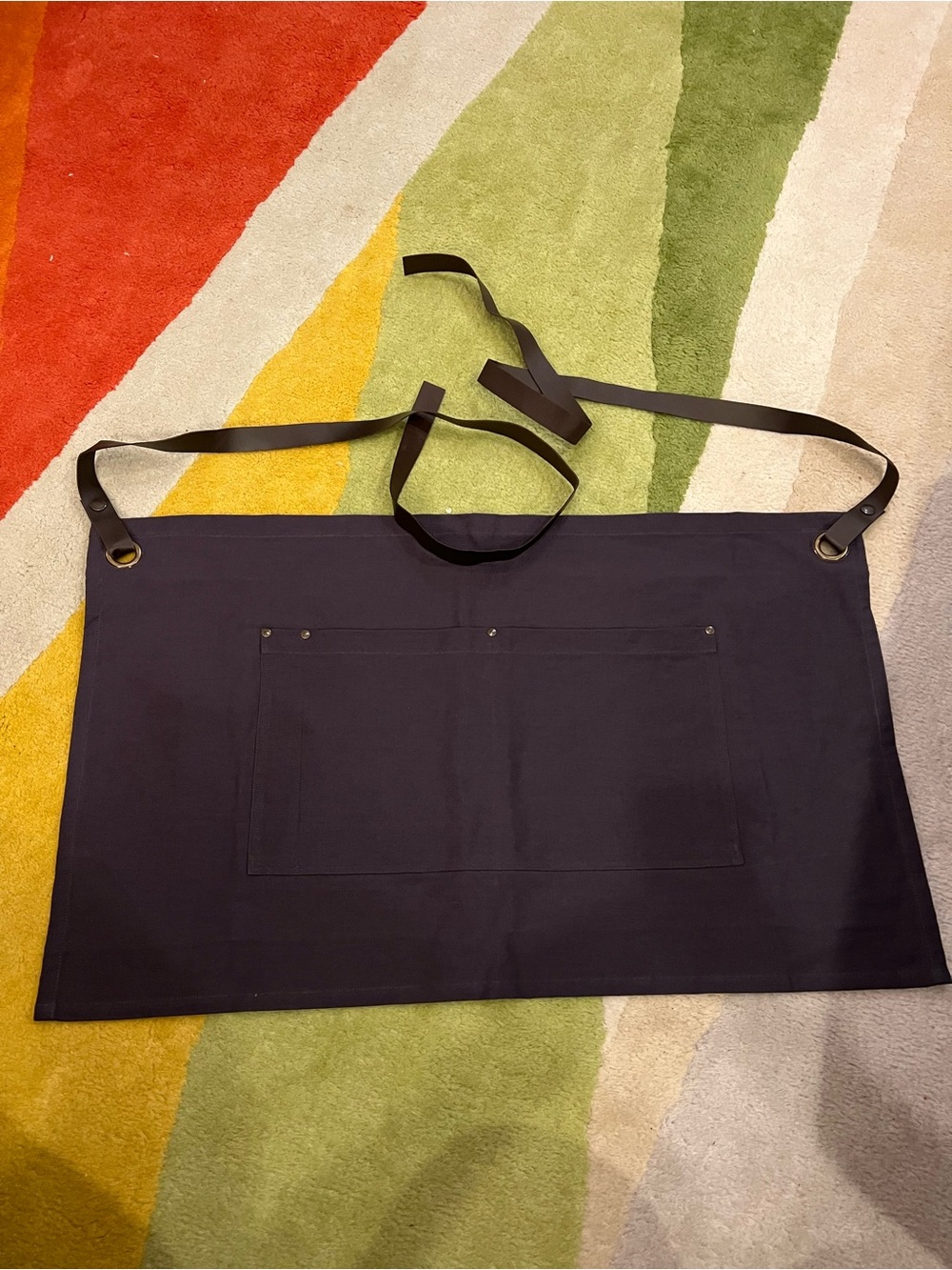2 KLOTH 100% Cotton Apron 2 Pockets Grayish Purple, Waist